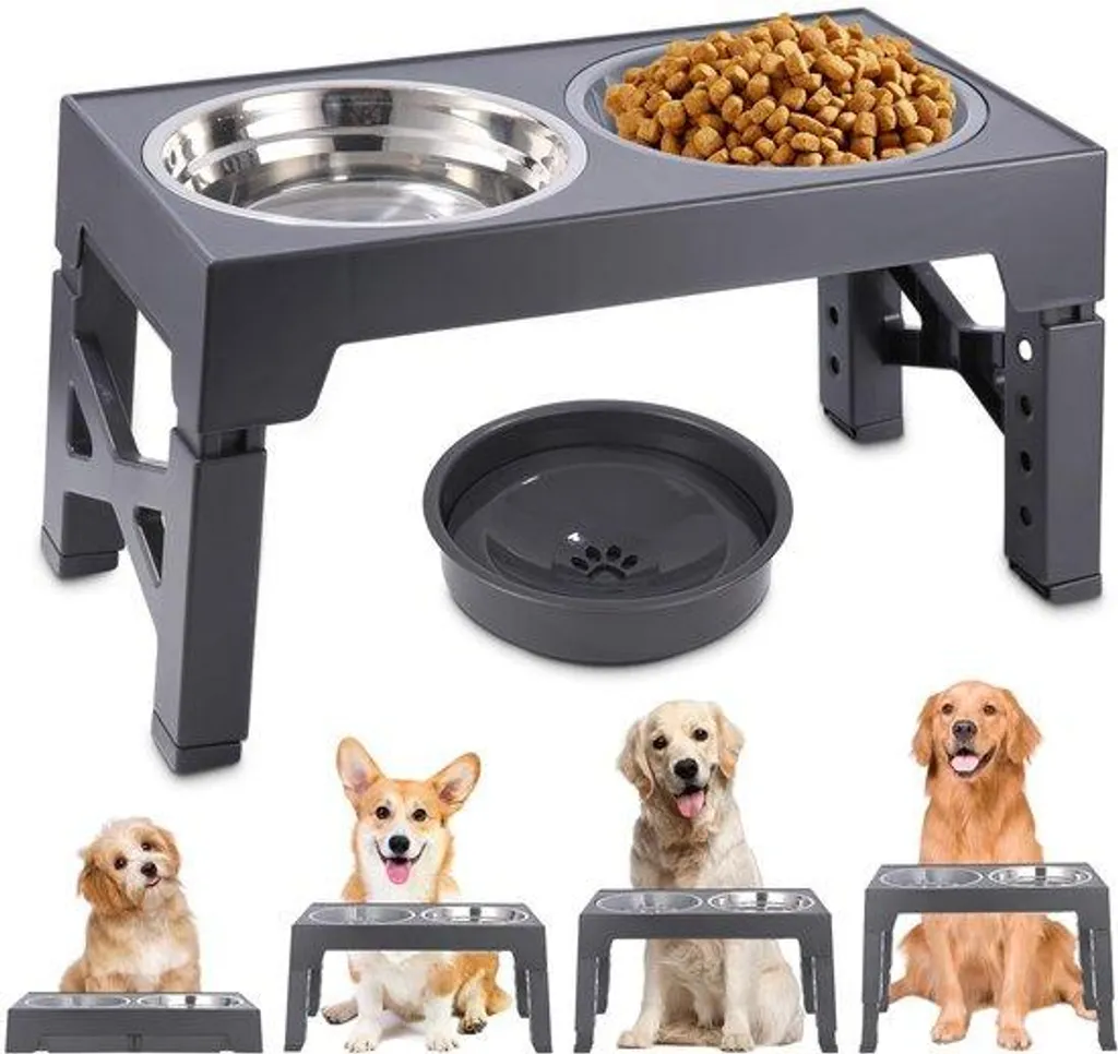 Gamelle pour chien anti-glouton réglable pour repas propre et sain