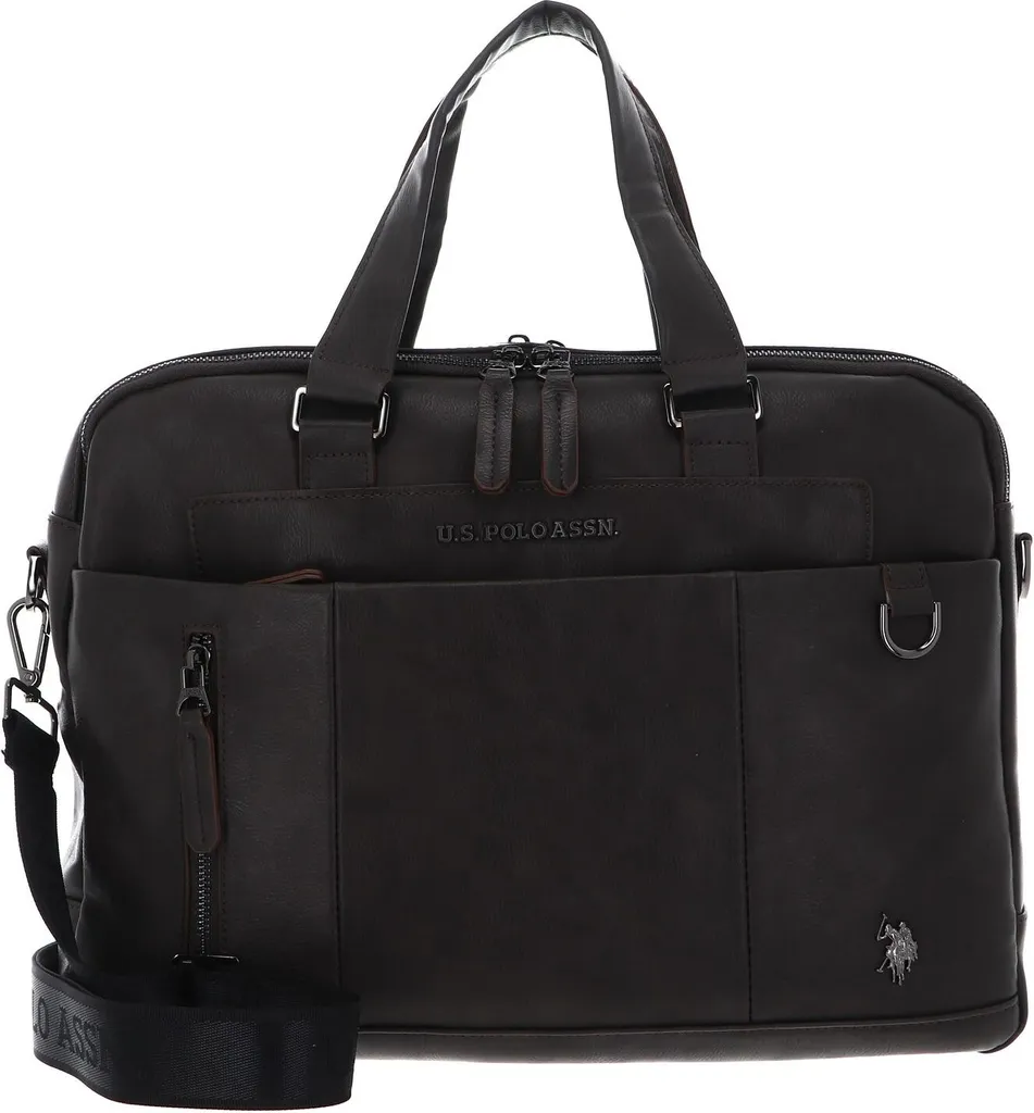Sac Ordinateur Portable Business en Bandoulière Cambridge Marron Foncé