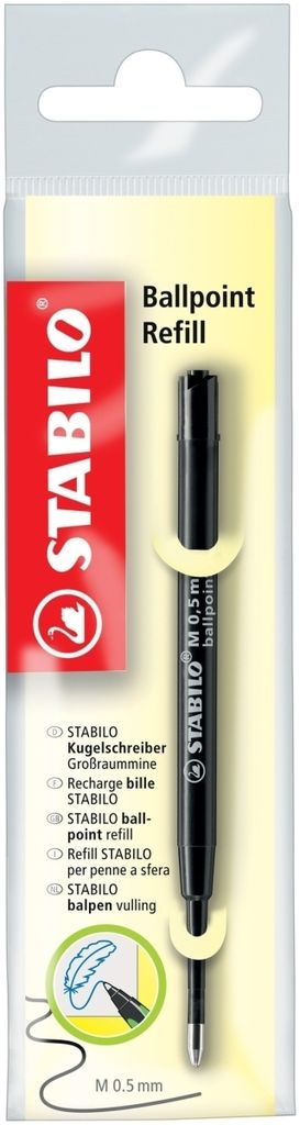 STABILO 2/046-02, Čierna, Stredná, Čierna, 0,5 mm, Obrázok produktu 