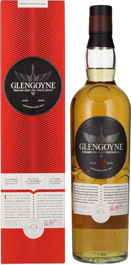 Glengoyne 12 Years Old Highland Single Malt Scotch Whisky Image du produit 