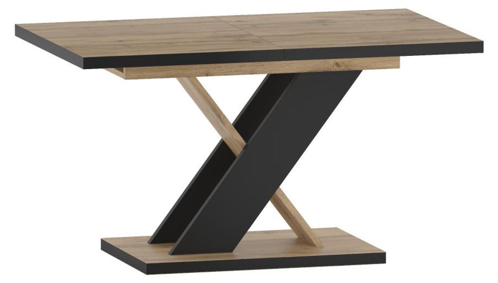Designový rozkládací stůl IZIDOR - dub wotan / černý Obrázek produktu 