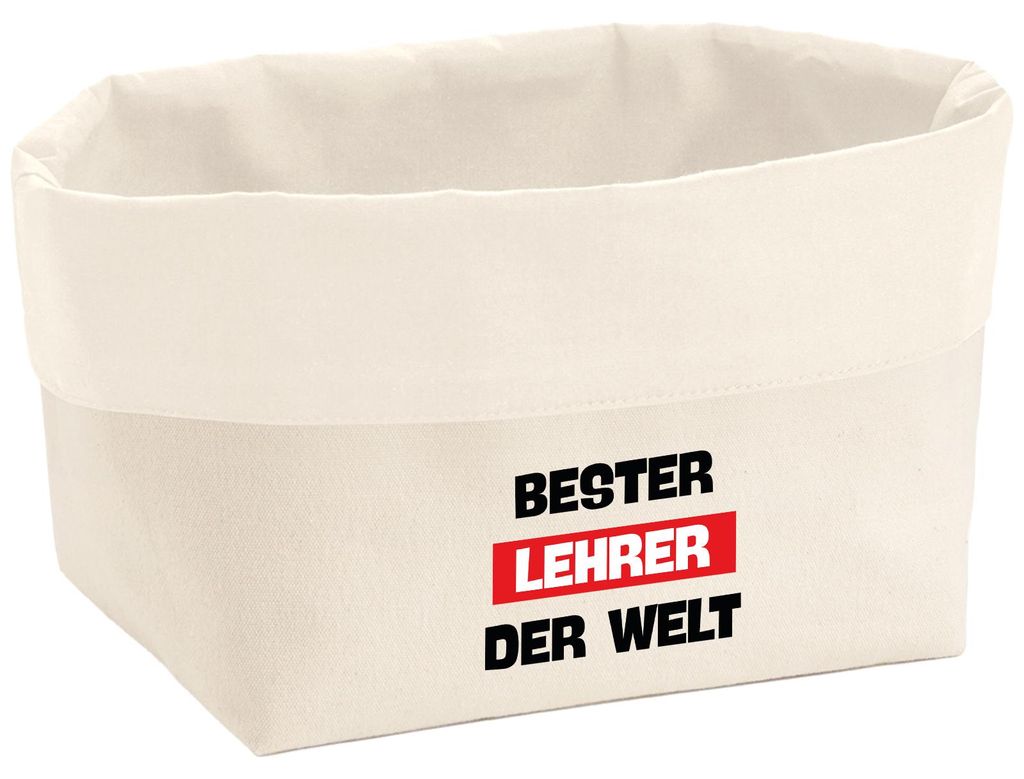 Huuraa Organizer Bester Lehrer der Welt 8 Liter Large Canvas Baumwolle Utensilo Geschenkidee