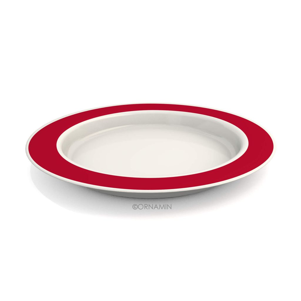 Teller rot mit Kipp-Trick, Ø 27 cm Produktbild 