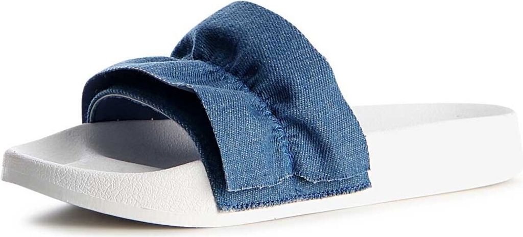 Damen Pantoletten Sandalen Plateau 1170, Farbe:Blau, Größe:40 EU