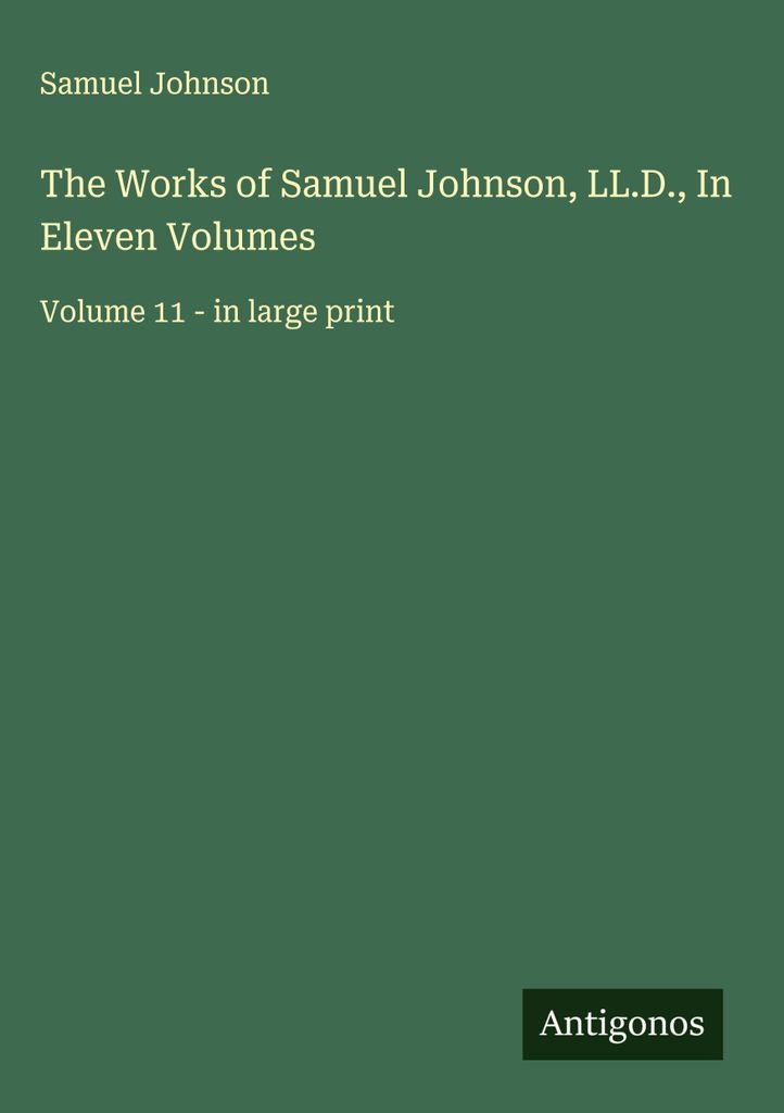 Die Werke von Samuel Johnson, LL.D., in elf Bänden