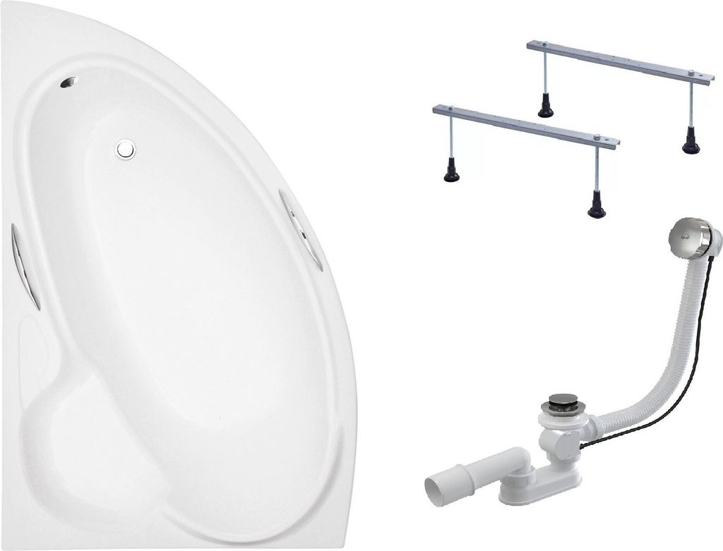 BADLAND Eckbadewanne Badewanne Bianka LINKS 150x95 mit Produktbild 