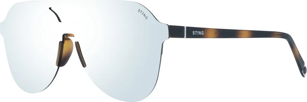 Solaire Sting SST198 878X Argent pour Homme avec Monture ultra légère