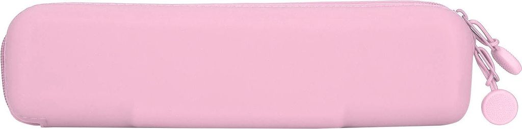 Mini-Stift-Aufbewahrungstasche aus Silikon, Reise-Bleistift-Reißverschlusstasche für Kosmetik- und Make-up-Zubehör, Pink