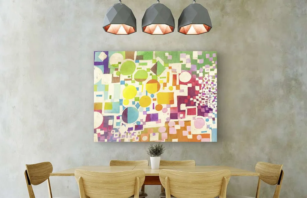Tableau toile abstrait Multiculti de Leonardo Bacci format 70x50 cm - 3
