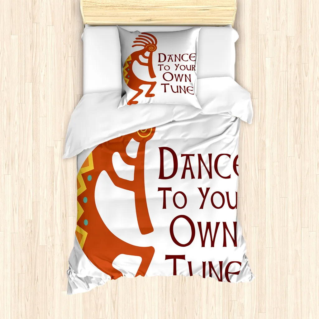 Biancheria Letto Kokopelli Verde Shamrock 135x200 | Stile Etnico Chic