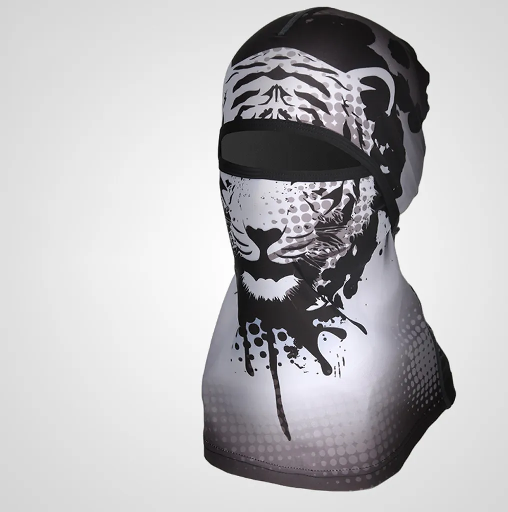 Maschera Balaclava Tigre Bianca: Protezione Viso Sport e Outdoor F