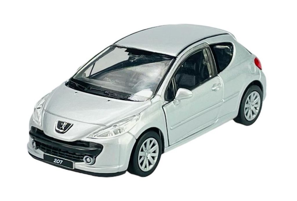 Welly Peugeot 207 Argento 1:34-1:39 Modello in metallo Die Immagine del prodotto 