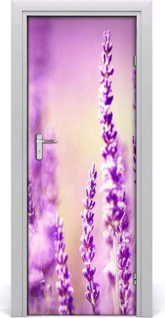 Tulup Türaufkleber 75x205 cm Dekorative Aufkleber Selbstklebend Wasserdichte Tapete Abnehmbar Schlafzimmer Wohnzimmer Wohnkultur - Lavendel Klebe