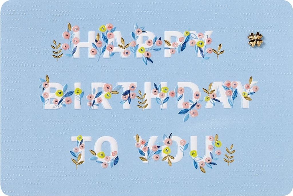 Geburtstag Finest Collection Karte mit Briefumschlag plastikfrei unve