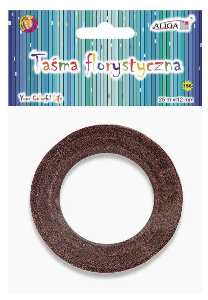 Floristenband 12mmx25m braun Aliga Produktbild 