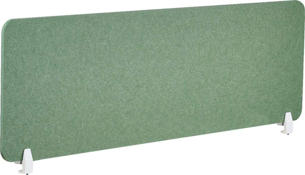 BELIANI Schreibtisch Trennwand Grün Stoff PET Kunststoff 160 x 50 cm zum Aufstellen Klemmen Schallschutz Sichtschutz Pinnwand Büro Home Office