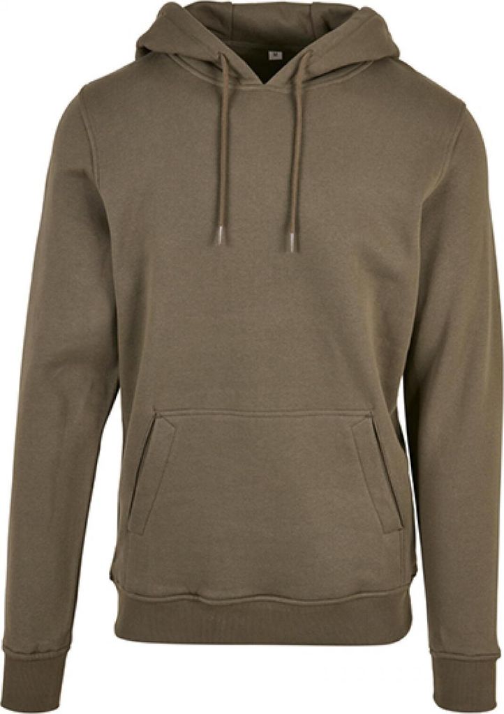 Build Your Brand BY137 | Herren Sweat Organic Hoodie, 100% Baumwolle - Farbe: Olive - Größe: L