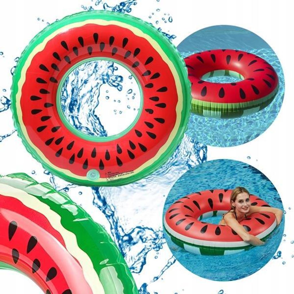 Aufblasbarer Wassermelonenring, Strandring zum Schwimmen im Wasser für Kinderpool, 75 cm