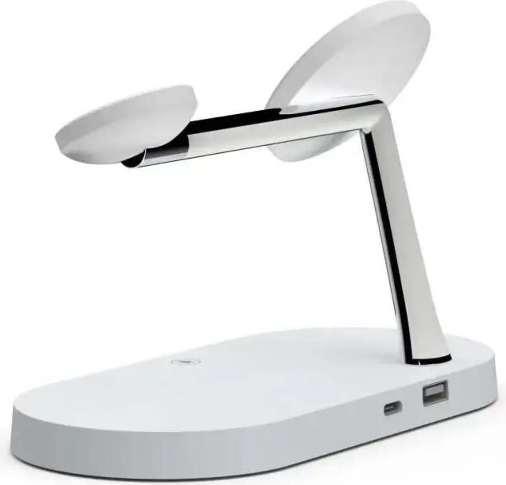 Support de Charge Sans Fil 3-en-1 Tech-Protect A12 pour iPhone Blanc - 8