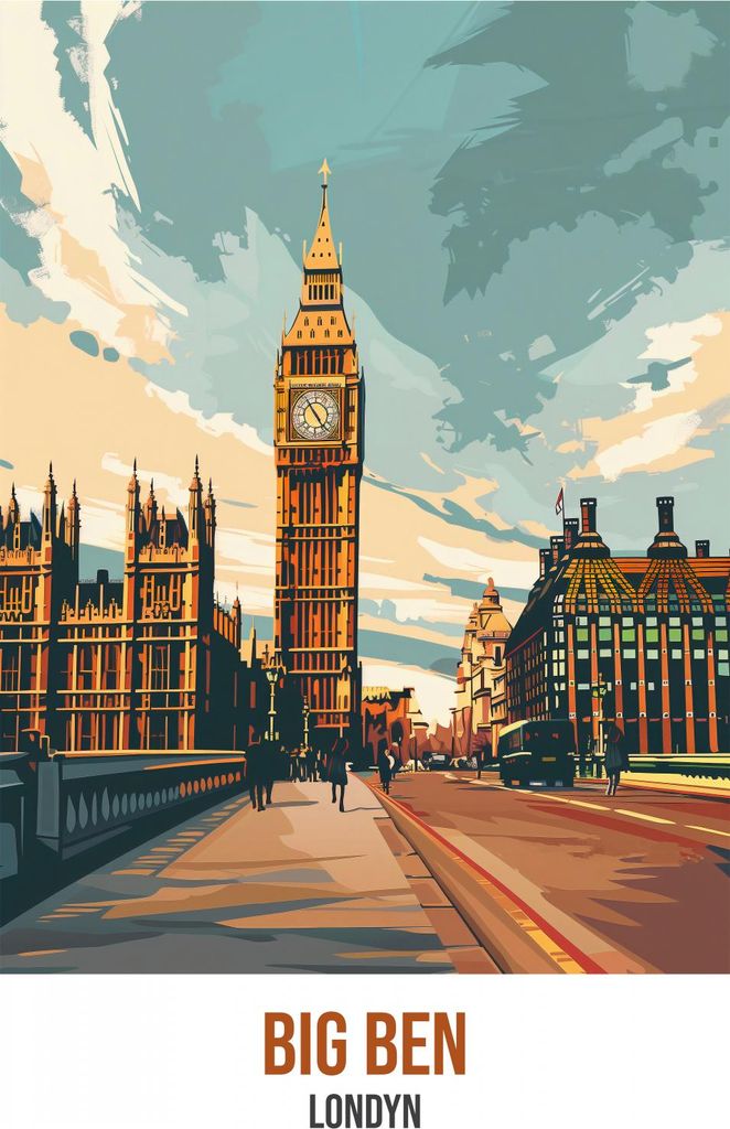 Plakat 68x98cm Big Ben