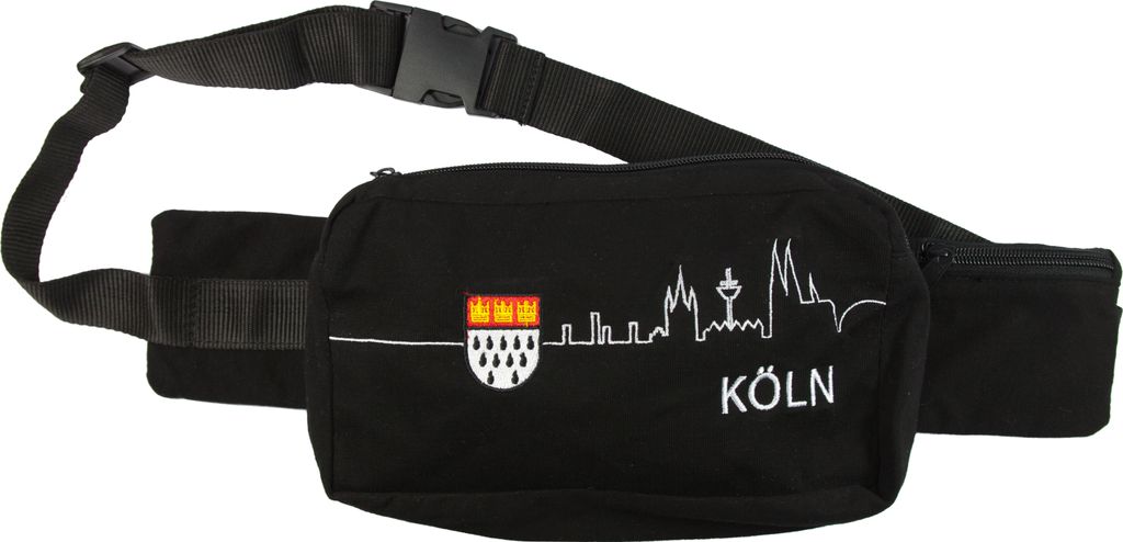 Tolle Bauchtasche  Köln Wappen - schwarz  Skyline Tasche Produktbild 