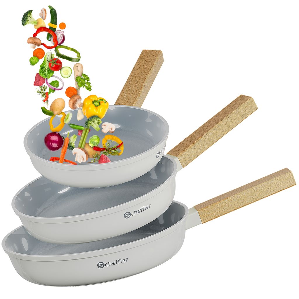 Pfannenset 3tlg Bratpfanne 20/24/28cm Pfanne Induktion mit Produktbild 