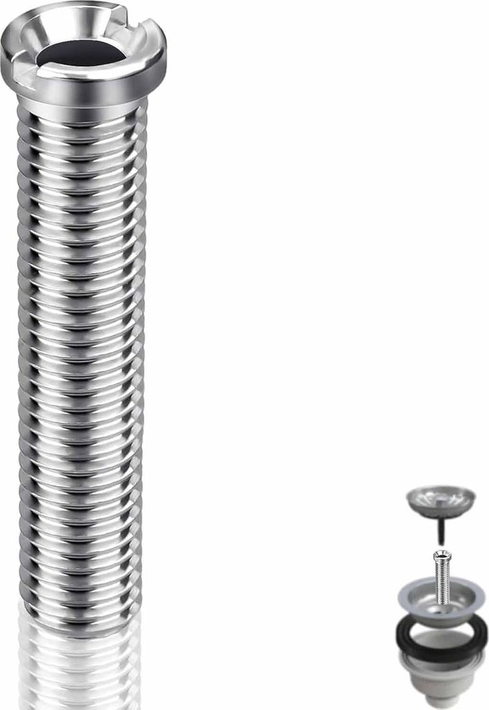 1 Stück Hohlschraube Spüle 70mm Edelstahl Abflusssieb für Produktbild 