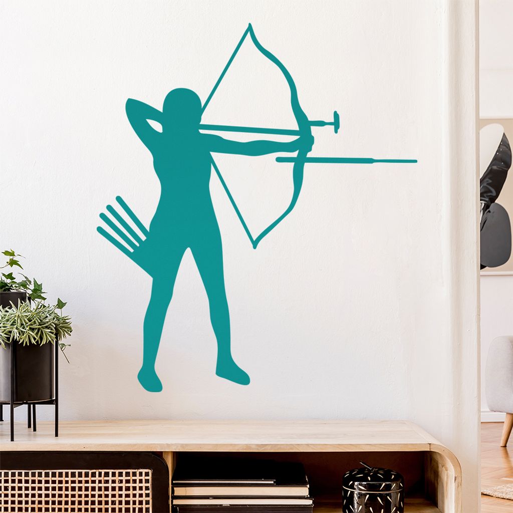 Bogenschießen Bogensport Wandtattoo Wandaufkleber Wall Sticker - Dekoration, Küche, Wohnzimmer, Schlafzimmer, Badezimmer