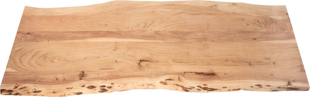 Tischplatte Baumkante Akazie Natur 180 x 60 cm CURT Produktbild 
