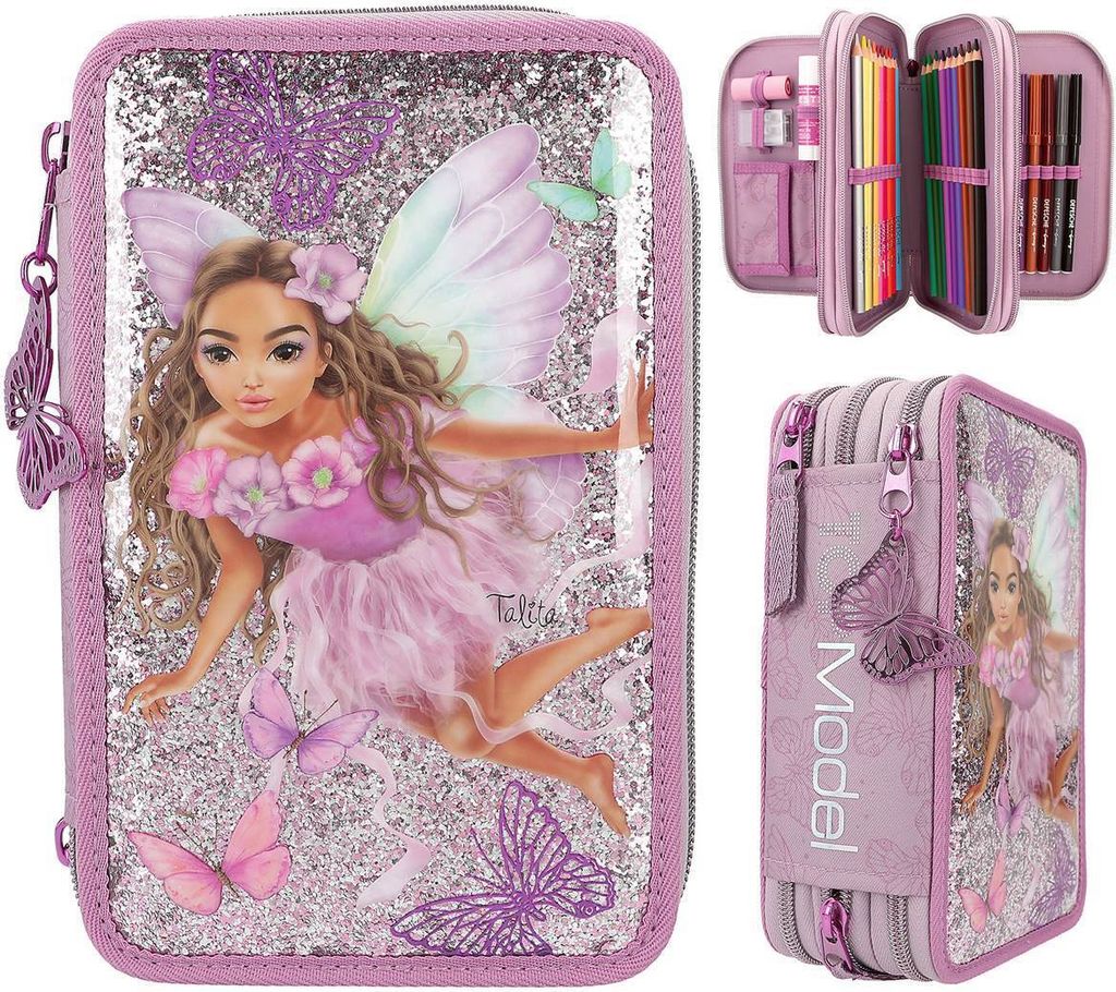 Depesche 3-Fach Federtasche TOPModel FAIRY LOVE Rosa Produktbild 