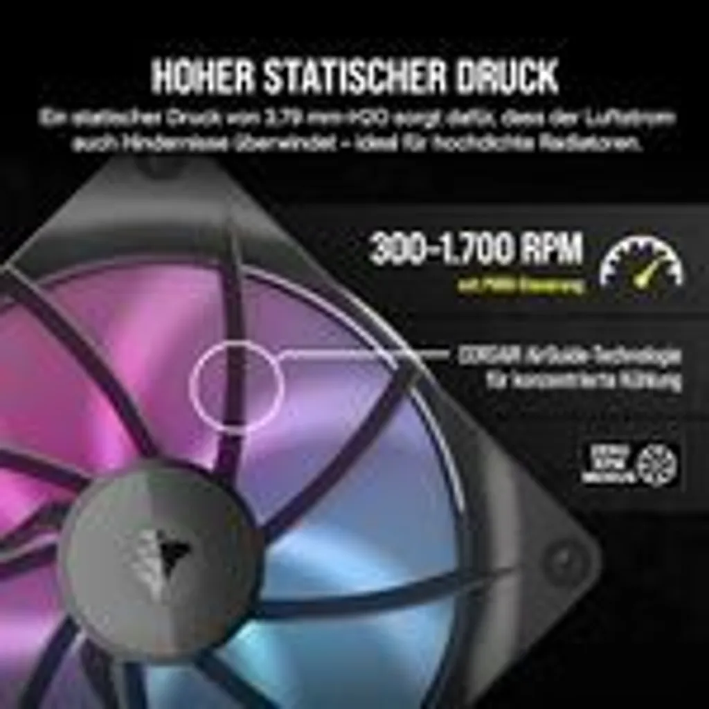 Corsair CO-9051020-WW CORSAIR Lüfter 140*140*25 RX140 RGB iCUE Link Dual Kit - 9