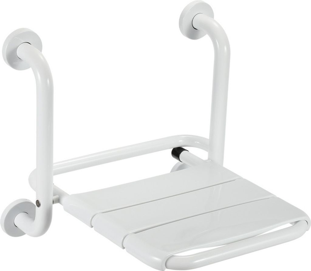 Jopassy Duschklappsitz Faltender Duschsitz Duschstuhl Edelstahl 304 ABS 35x32.5cm Duschsitz Klappbar Wandmontage