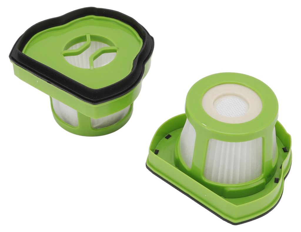 Two vacuum cleaner filters are shown against a white background.