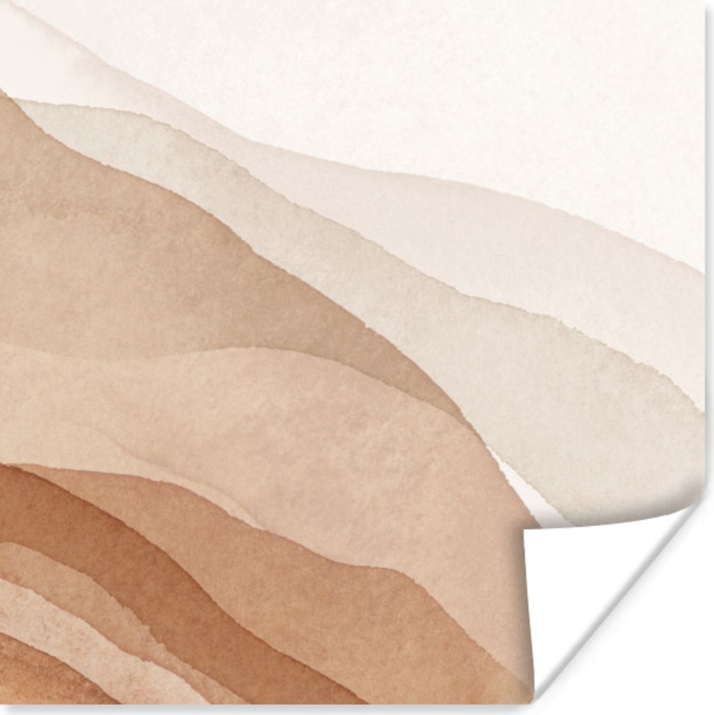 MuchoWow Poster Aquarell - Berg - Abstrakt 30x30 cm - Wandposter - Printing