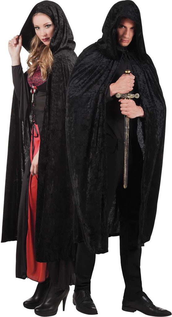 Cape Dawn Teufel Vampir Umhang schwarz Karneval Halloween Kostüm 170 cm