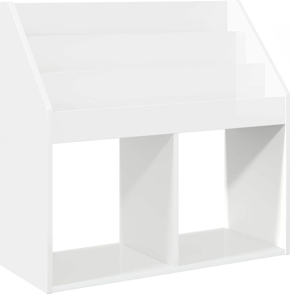 vidaXL Kinderregal Hochglanz Weiß 72,5 x 29,5 x 69 cm Holzwerkstoff
