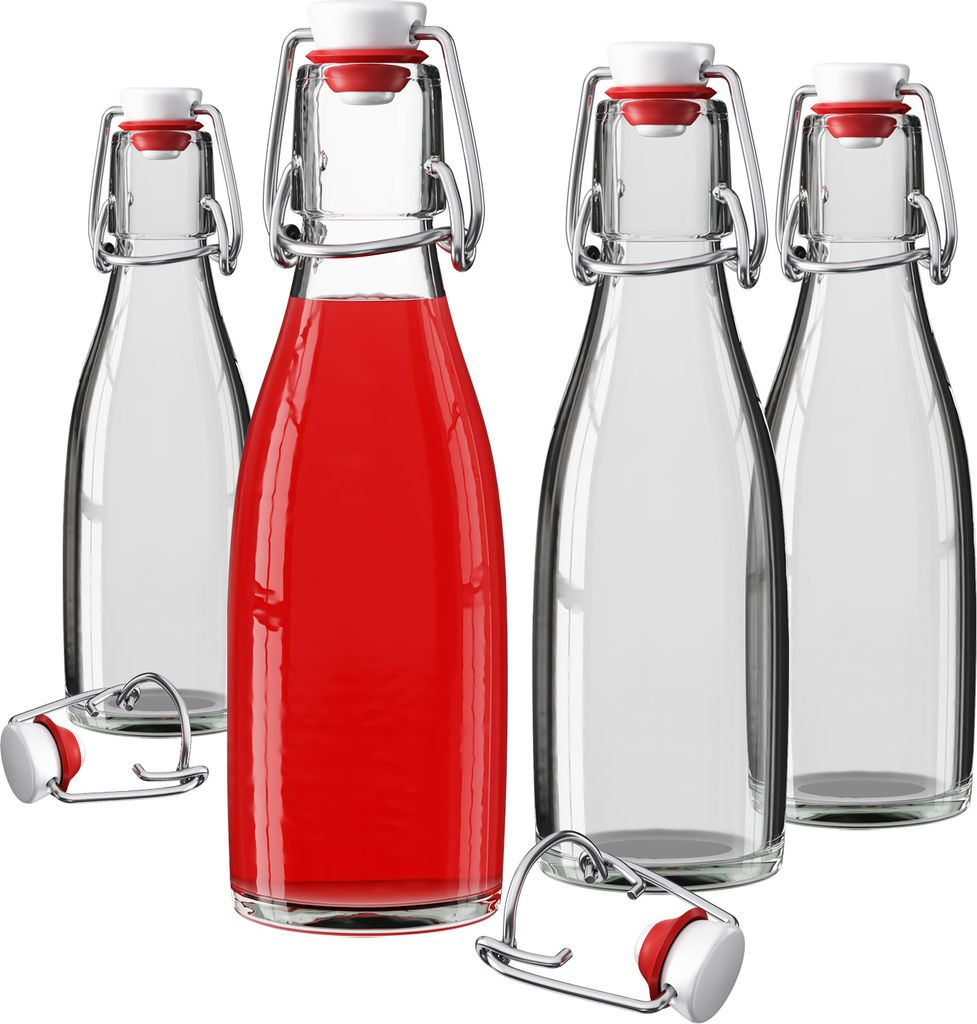 Wellgro 200 ml Glasflasche mit Bügelverschluss - 5,5 x 19 Produktbild 3