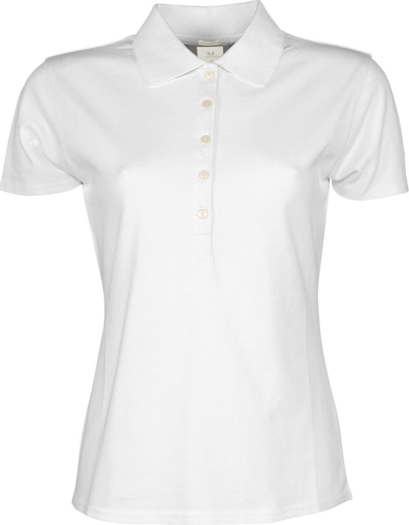 Tee Jays 145 | Damen Luxury Stretch Poloshirt - Farbe: White - Größe: M