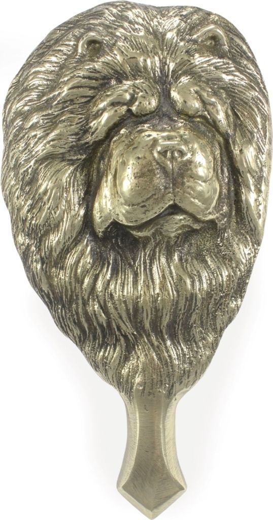 Chow Chow - Türklopfer in Form eines Hundekopfes, Messing-Türklopfer, Retro-Dekoration an der Tür der Marke Art-Dog