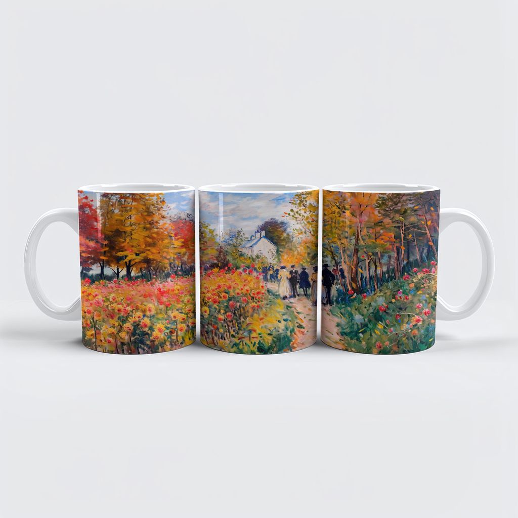 raxxa Premium-Tasse "Impressionist Garden Art Mug Autumn Dahlia Garden Walk"