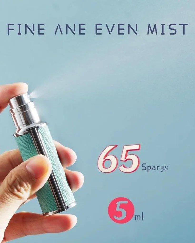 Flacon de parfum vide 5 ml vert en matière naturelle pour le voyage