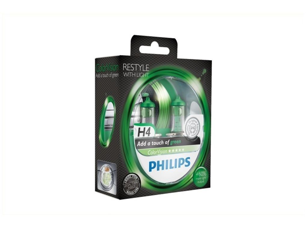 Philips ColorVision Lampentyp: H4 Fahrzeuglampe für grünen Produktbild 