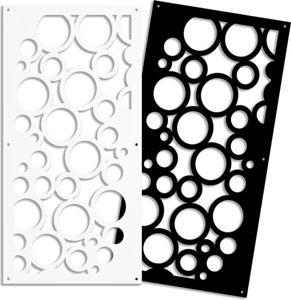 Pannello Decorativo CIRCLE Bianco 98x98cm | Frangisole PVC Design - 2
