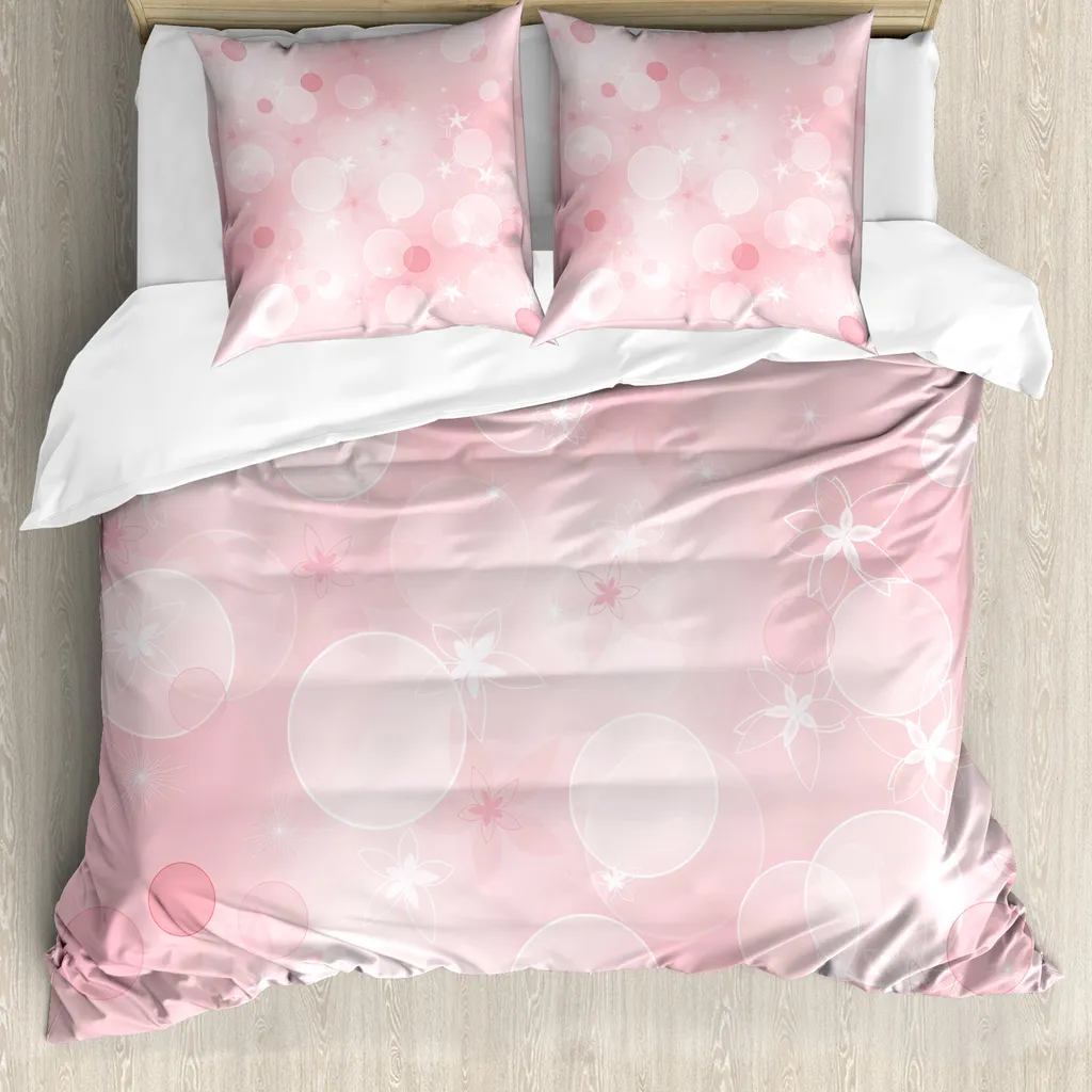 Set Letto Matrimoniale Rosa ABAKUHAUS: Antiacaro, Lavabile e Resistente