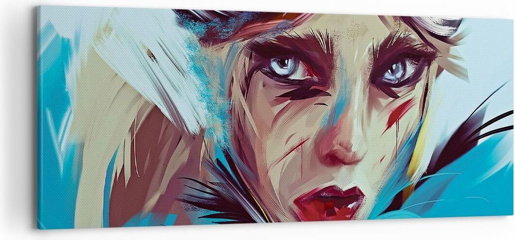 Bild auf Leinwand - Leinwandbild - Einteilig - Stück Modern Frau - 120x50cm - Wand Bild - Wanddeko - Wandbilder - Leinwanddruck - Bilder - Wanddek...