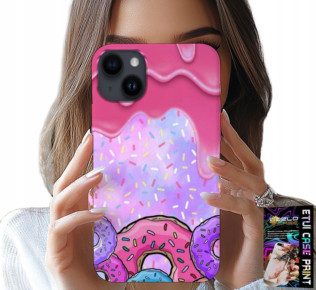 Hülle Für Iphone 13 - Süsse Donuts Mit Zuckerguss Im Hintergrund + Glas