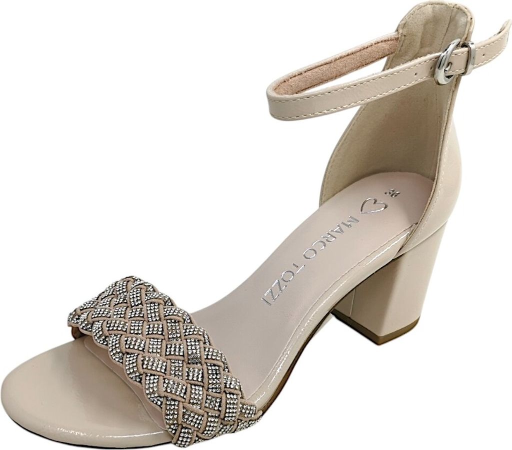 MARCO TOZZI Damen Sandalette geschlossene Ferse Glitzer Produktbild 6