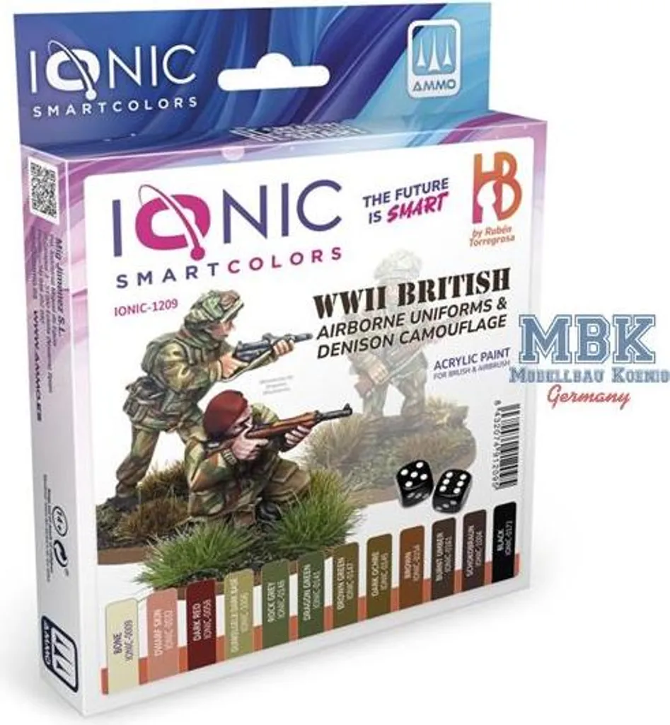 Set de Peinture Camouflage Denison Aéroporté MIG IONIC-1209 Maquette
