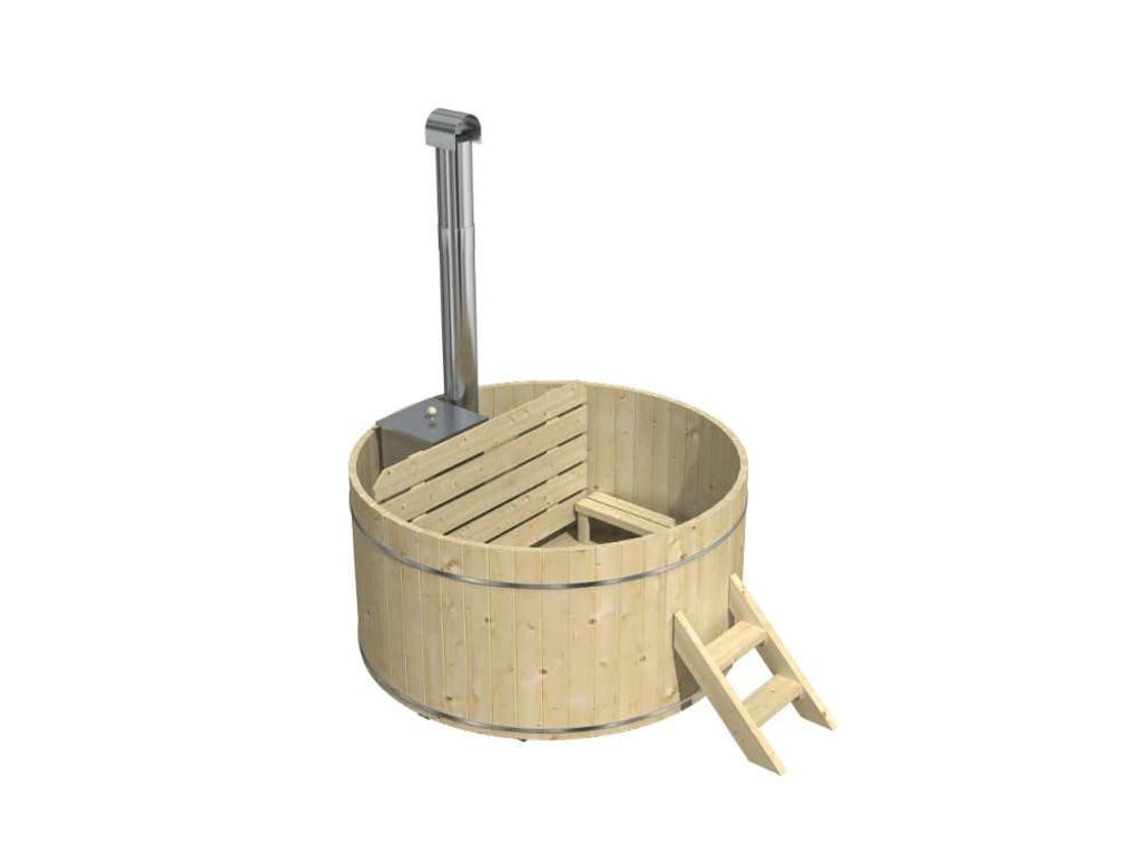 Finntherm Holz Badefass Bergen, Hot Tub Ø 160 x 101 cm, Produktbild 6