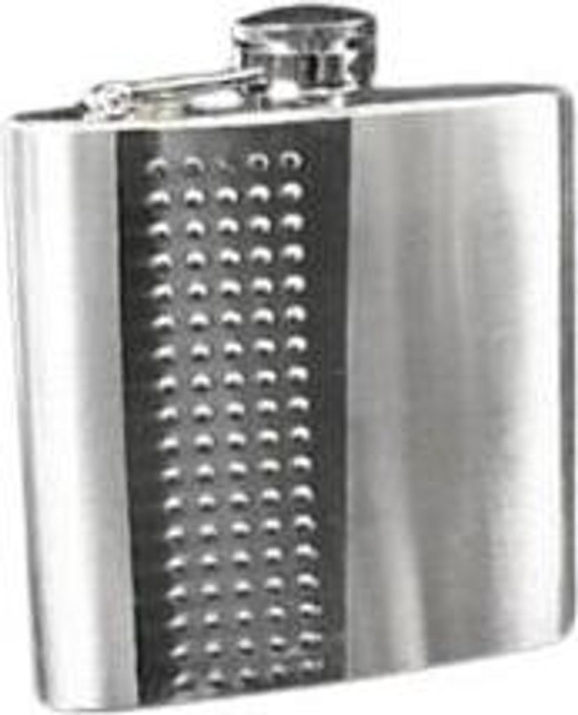Eleganter Gentelo Flachmann aus Edelstahl, 210 ml, Silber